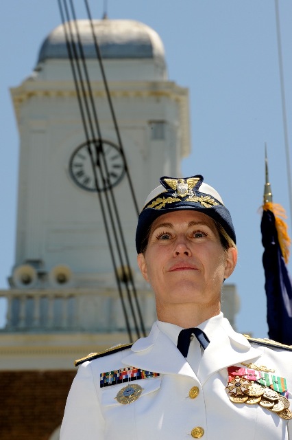 Rear Admiral Stosz Becomes First Woman to Lead an Armed Forces Service Academy